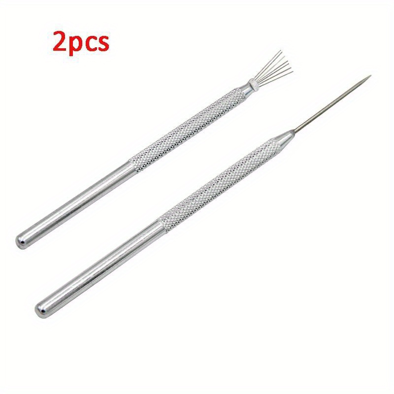1pc 7 Pin Feather Wire Texture Ceramics Tools Polymer Clay