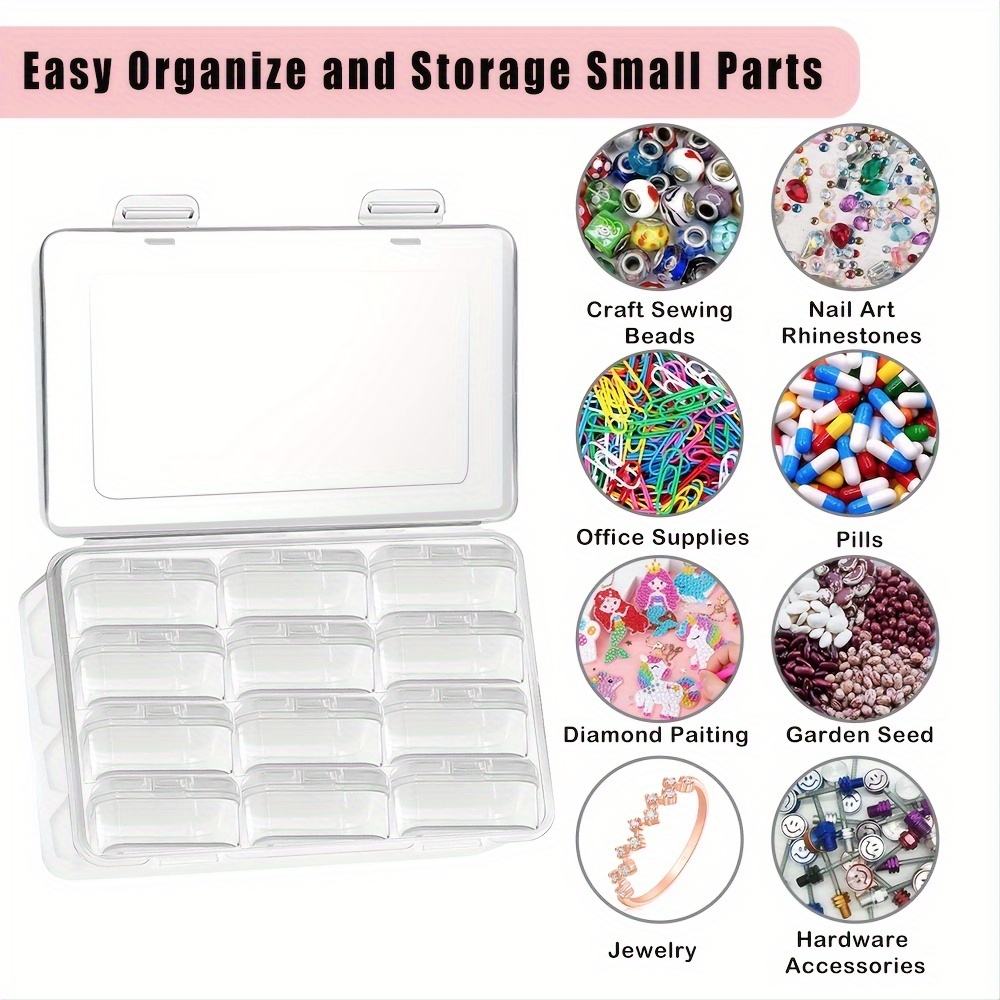 Mini Clear Plastic Storage Box 1 Large Storage Box - Temu