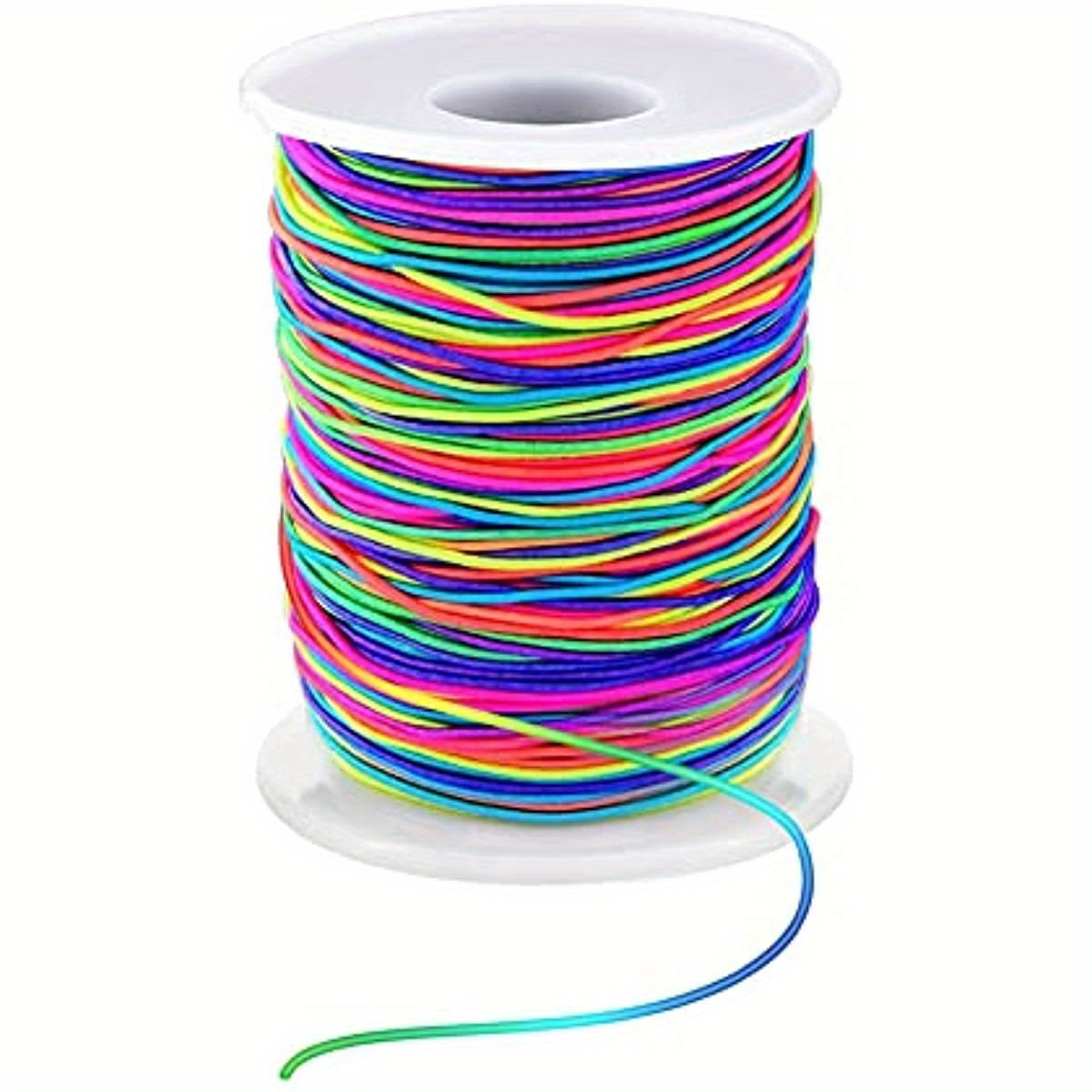 

1roll 45m/147ft Rainbow Color Fabric Thread For Jewelry Making