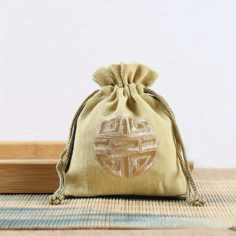 Jewelry Jewelry Bags Bunch Mouth Cotton And Linen Bags - Temu
