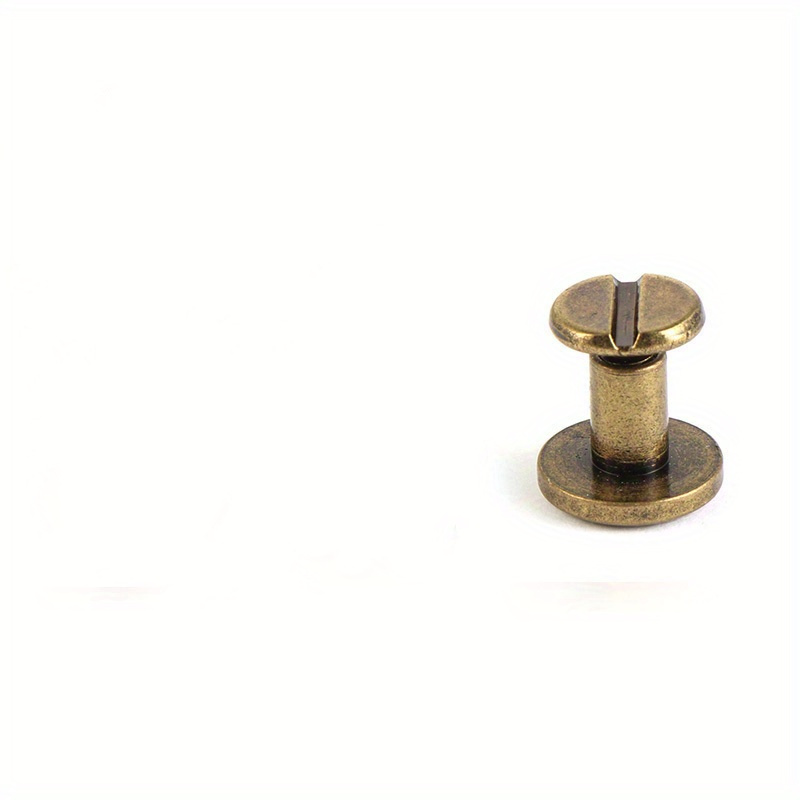 Round Flat Bit Screws Buttons Metal Studs Rivets Screwback - Temu