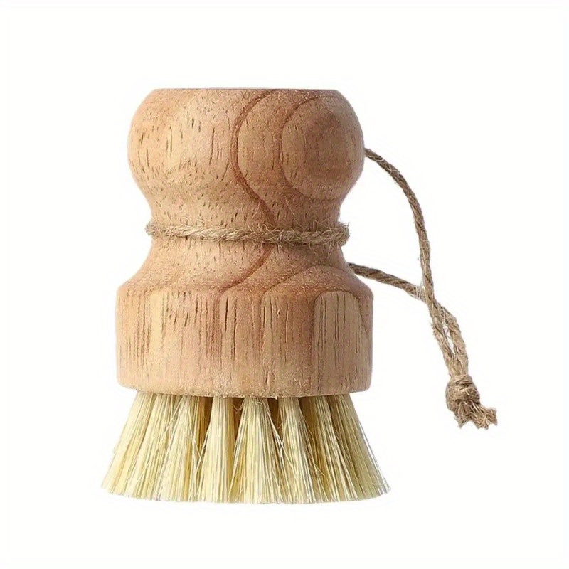 Palm Pot Brush, Bamboo Round Mini Brush, Natural Brush Wet Cleaning Scrubber  For Wash Dishes Pots Pans Vegetables For Hotels&restaurant Kitchen - Temu