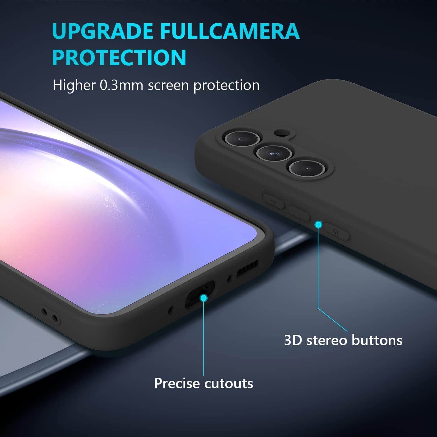 Funda Silicona Suave Samsung A54-5G con Cámara 3D - 7 Colores
