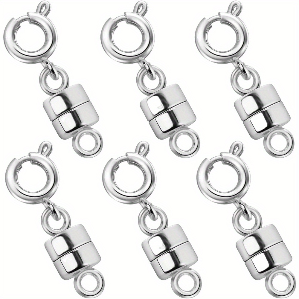 Magnetic Necklace Clasps Closures Golden Silver Plated - Temu