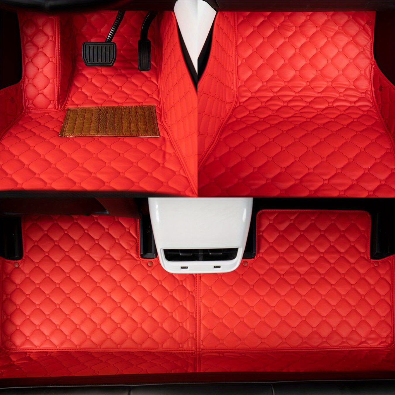 Tapis de coffre de voiture à couverture complète pour VW ID.4 SUV 2020 2021  2022 2023, tapis de protection durable imperméable, anti-rayures et  antidérapant, noir rouge : : Auto et moto