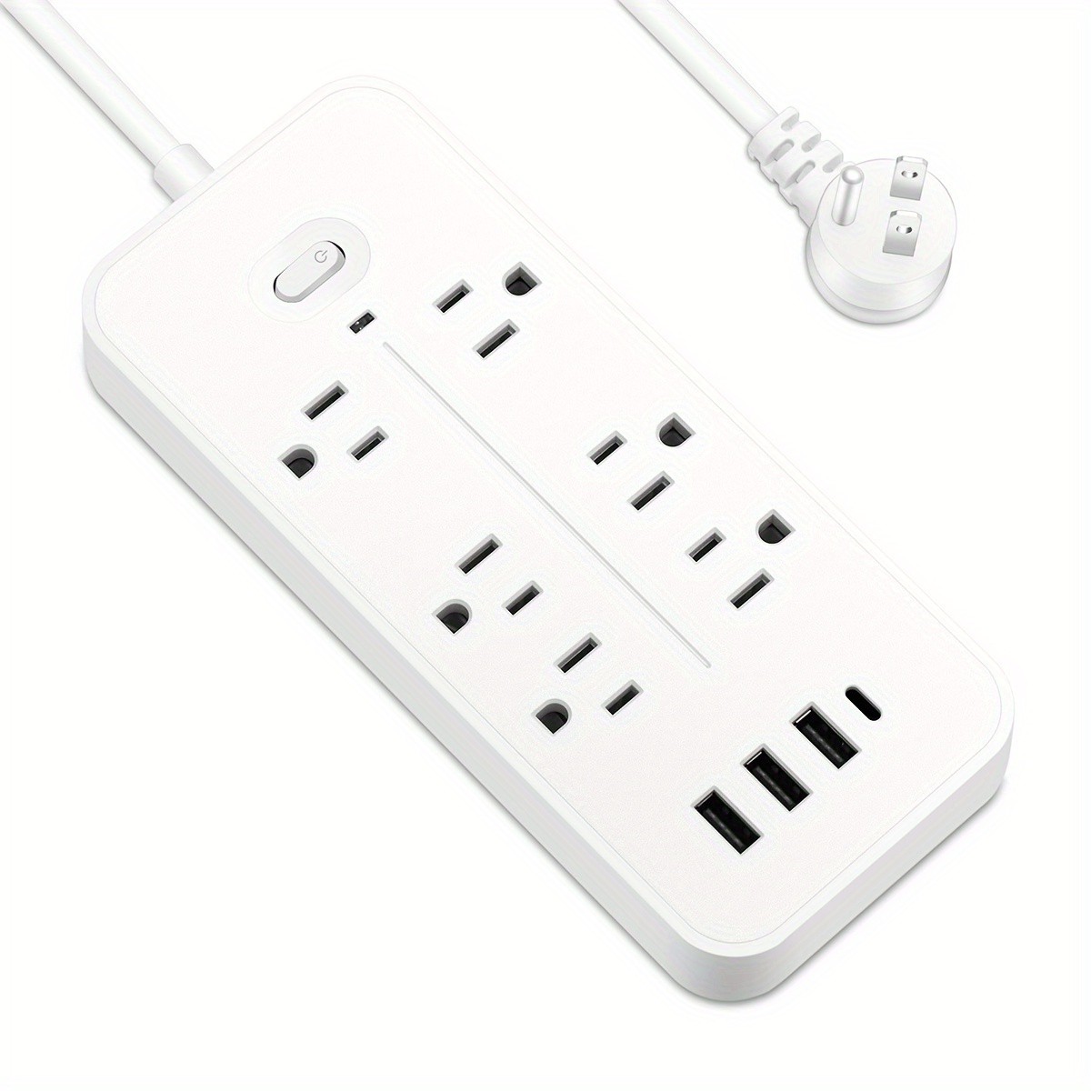 6ft Tira Alimentación Ee. Uu. Toma Corriente Eléctrica Puerto Usb Protector  Sobretensiones Tablero Extensión Socket - Industrial Comercial - Temu