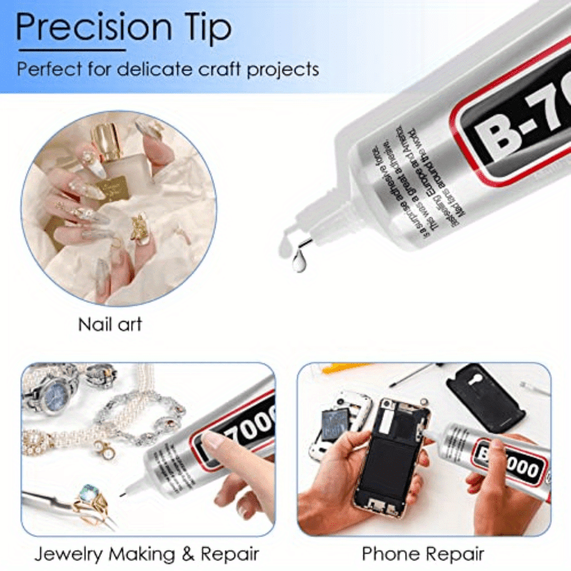 B7000 Jewelry Glue with Precision Tips, Upgrade Industrial
