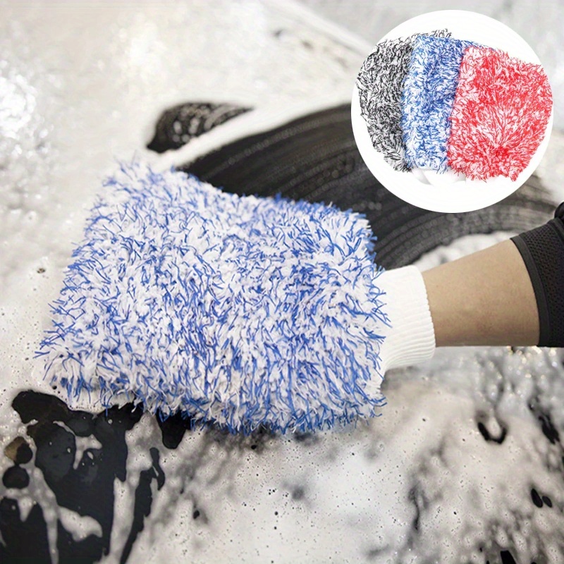 Microfiber Car Wash Gloves - Anti-scratch Cleaning & Care Tool For