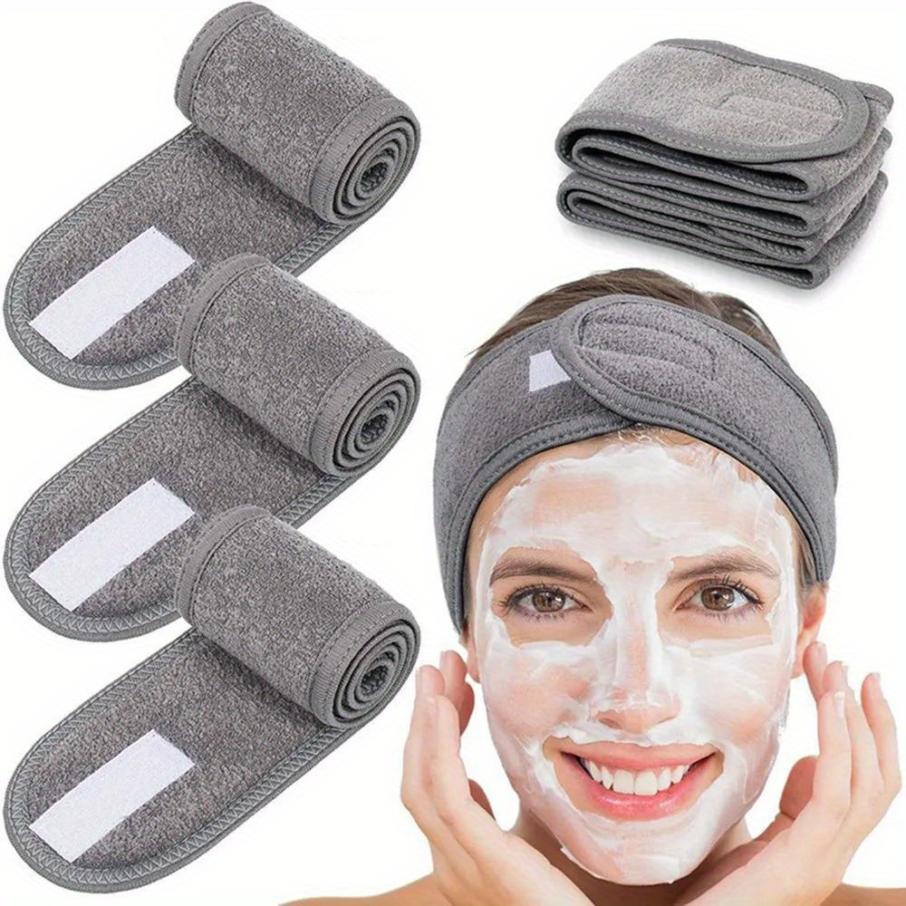 Women Adjustable Facial Headband Elastic Make Up Hair Band Head Wrap Spa  Shower