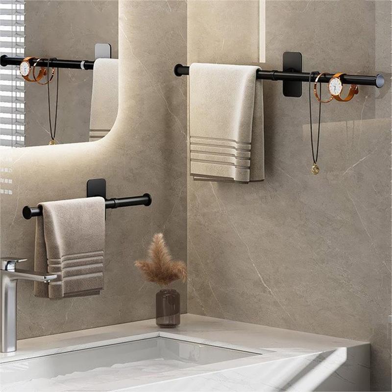 Single Rod Towel Bar Towel Rack Bathroom Wall Mounted Towel - Temu