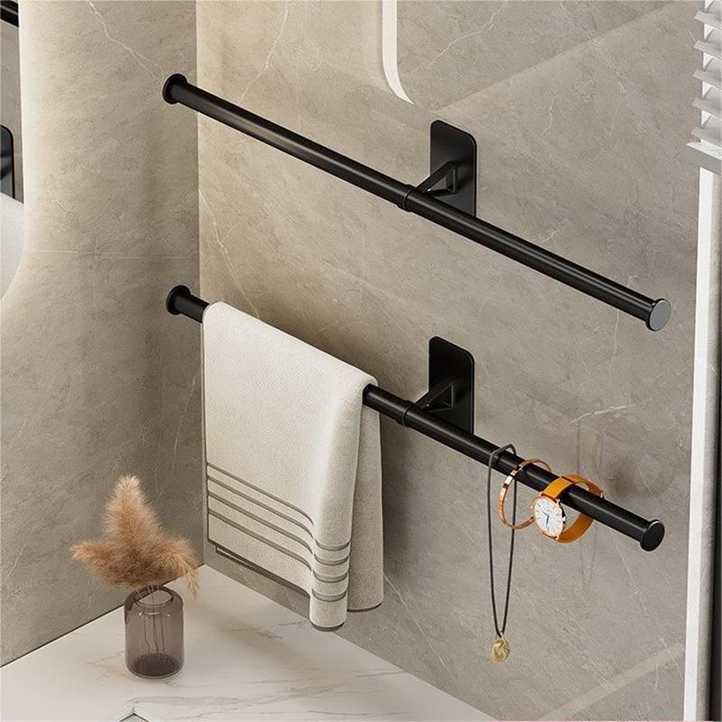 Toallero de baño de 3 capas sin taladro, soporte para toallas, estante de  ducha, estante de