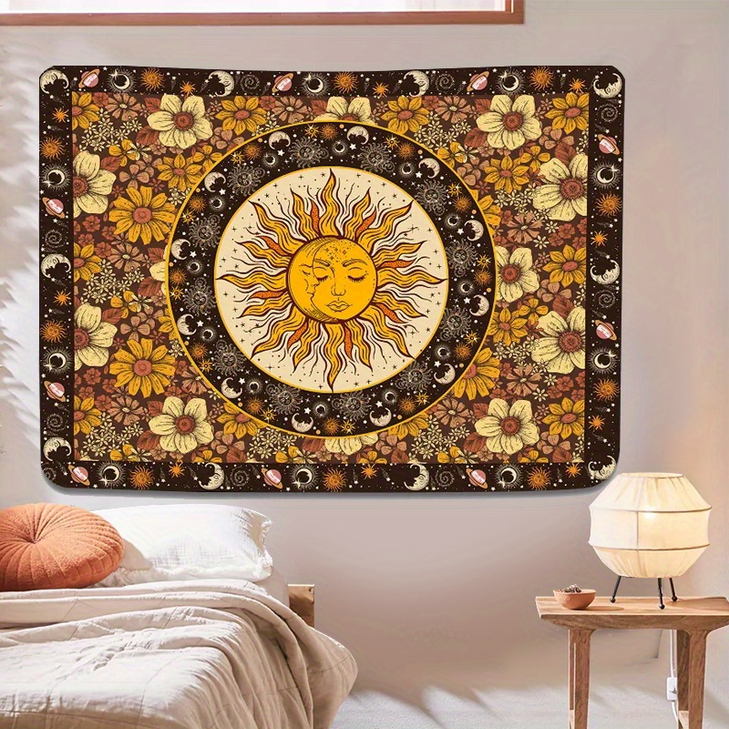 Sun Moon Tapestry Vintage Boho Tapestries Wall Hanging - Temu