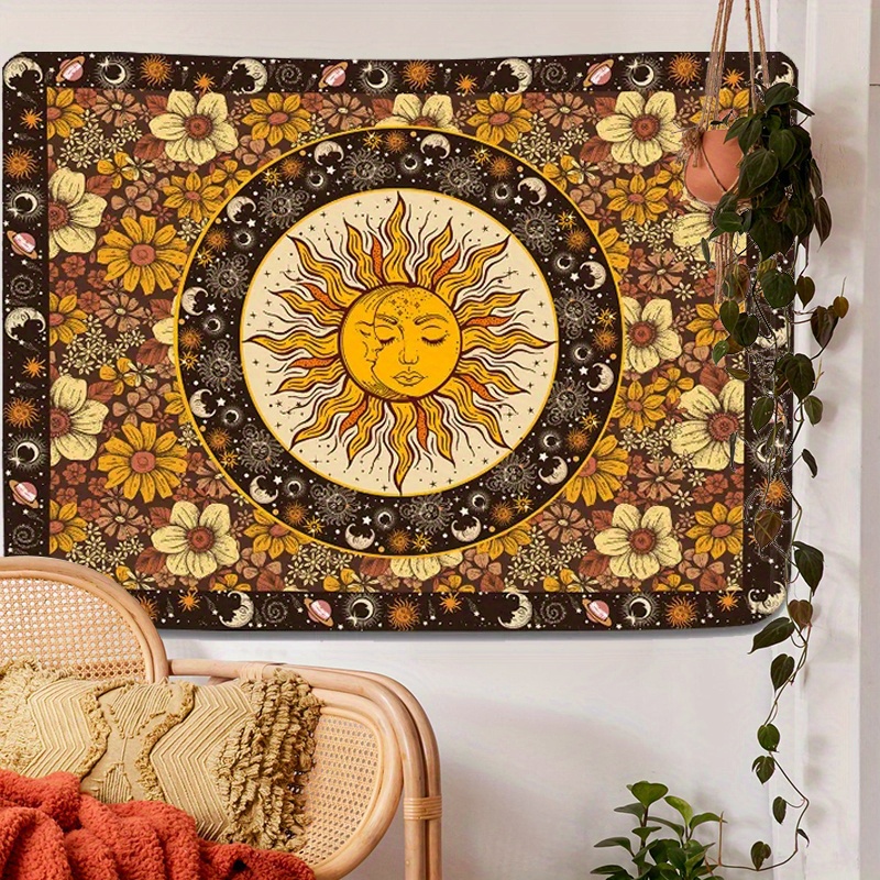 Sun Moon Tapestry Vintage Boho Tapestries Wall Hanging Temu United