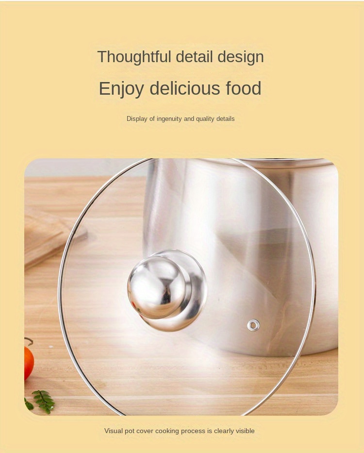 1pc Stainless Steel Stock Pot (9.44''), Large Soup Pot, Outdoor Cooking  Utensils, Kitchen Tools, Kitchen Accessories