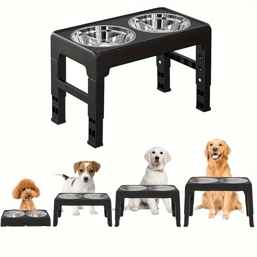 Elevated Dog Bowl Stand- 7" Raised Dog Bowl for Medium Dogs. Pet Feeder  with