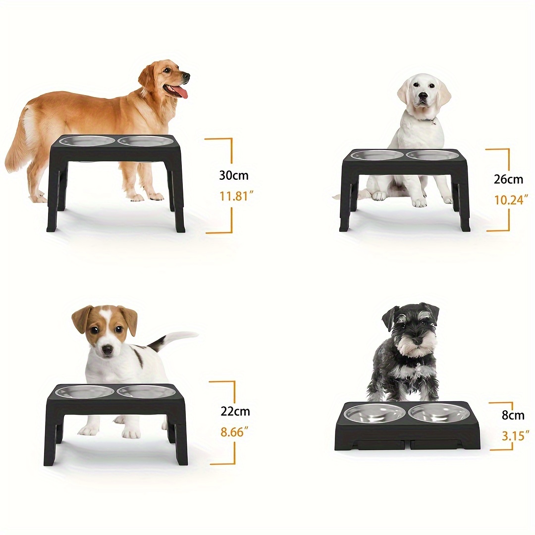 Height for deals dog bowl