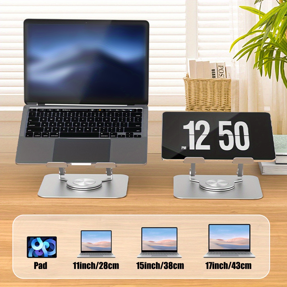 360 degree Rotatable Laptop Stand Dual axis Rotating Folding - Temu