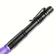 1pc 2pcs uv 395nm flashlights with clip mini pen light black light waterproof ultraviolet aluminum alloy torch for leaf pet urine scorpion hotel inspection dry stay and bed bug battery not included details 6