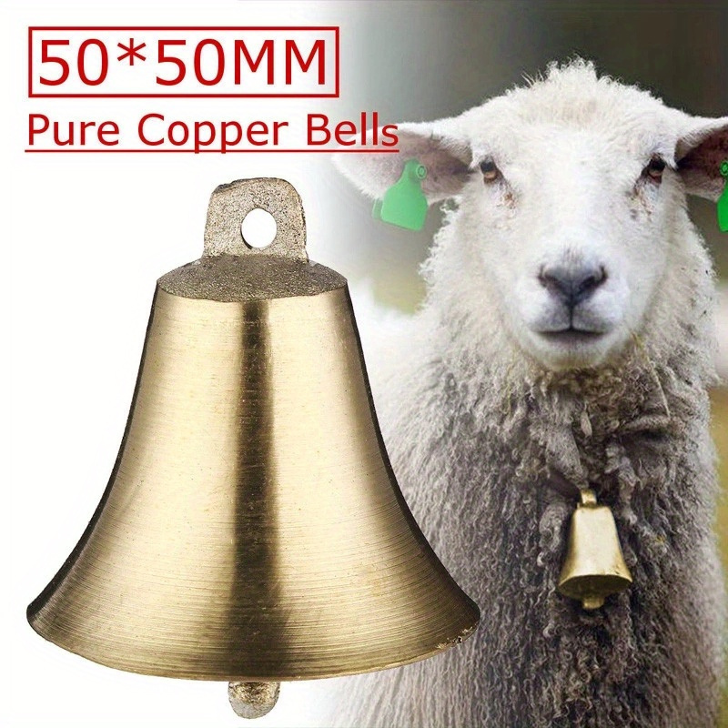 Vintage Style Grazing Bell Loudly Calling Ornament Loud Bells Small Metal Cow  Bells for Horse Livestock Cattle Cow Pets Supplies , Bronze Color 