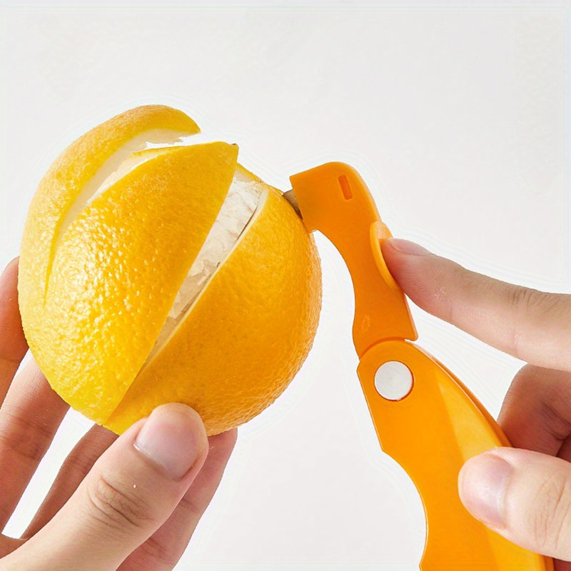 2PCS 304 Stainless Steel Orange Opener Ring Slicer Cutter Portable Citrus  Grapefruit Peeler Tool