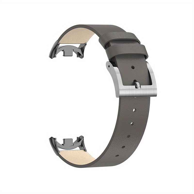 Strap For Mi Band 8 Smartband Faux Leather Watch Band For - Temu