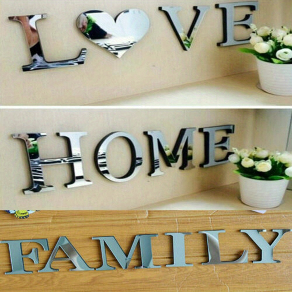 Acrylic Wall Sticker 26 English Letters Personality Diy - Temu