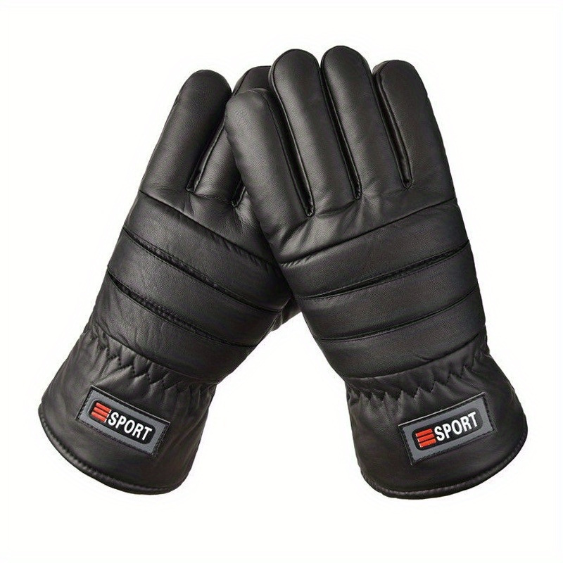 Winter Thickened Velvet Warm Gloves Waterproof And Warm Skiing