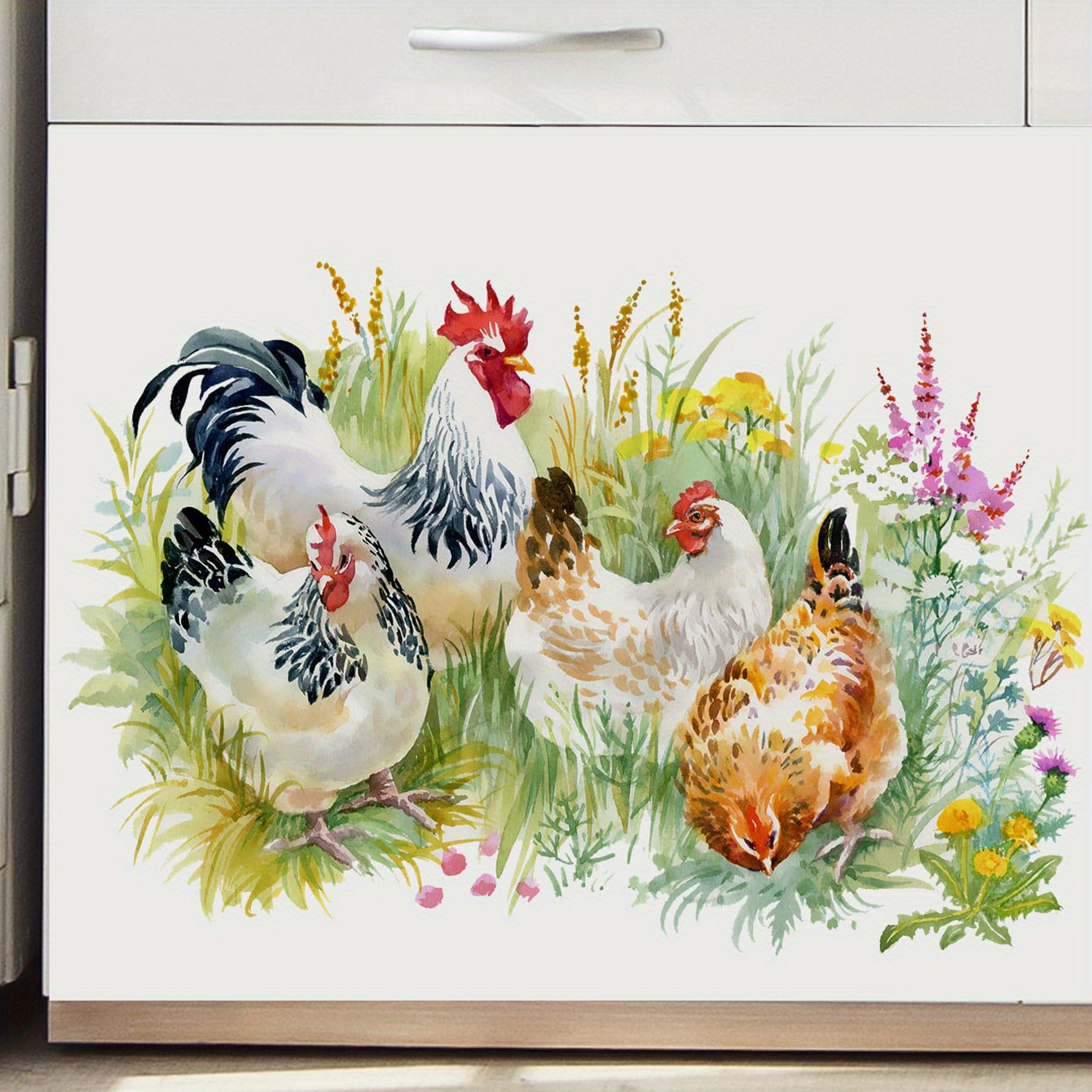 1pc Autocollant Mural Créatif, Motif De Poulet De Campagne En Herbe  Autocollants Muraux Auto-adhésifs, Autocollants Muraux Pour Chambre  D'entrée Salon Porche Décoration Murale, Autocollants Amovibles,  Décalcomanies De Décoration Murale - Temu France