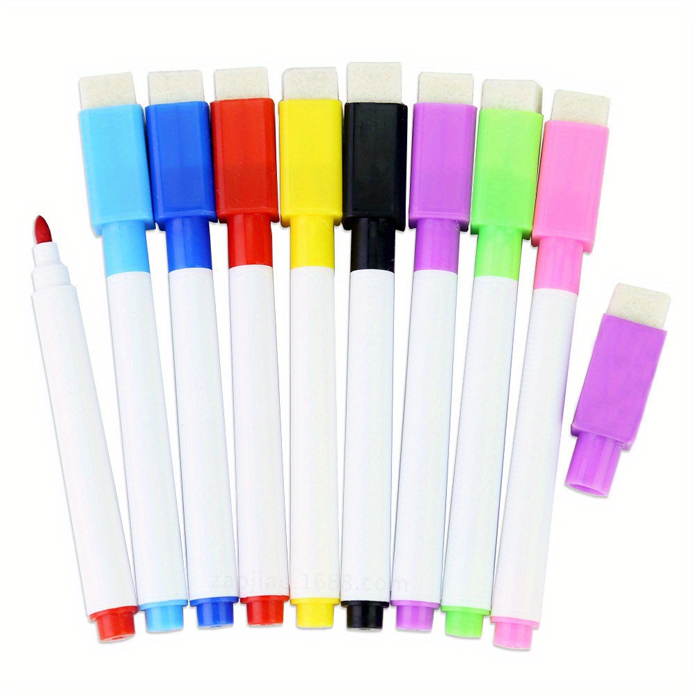 12 Colors Whiteboard Markers Erasable Colorful Marker Pens for School  Office Whiteboard Chalkboard 