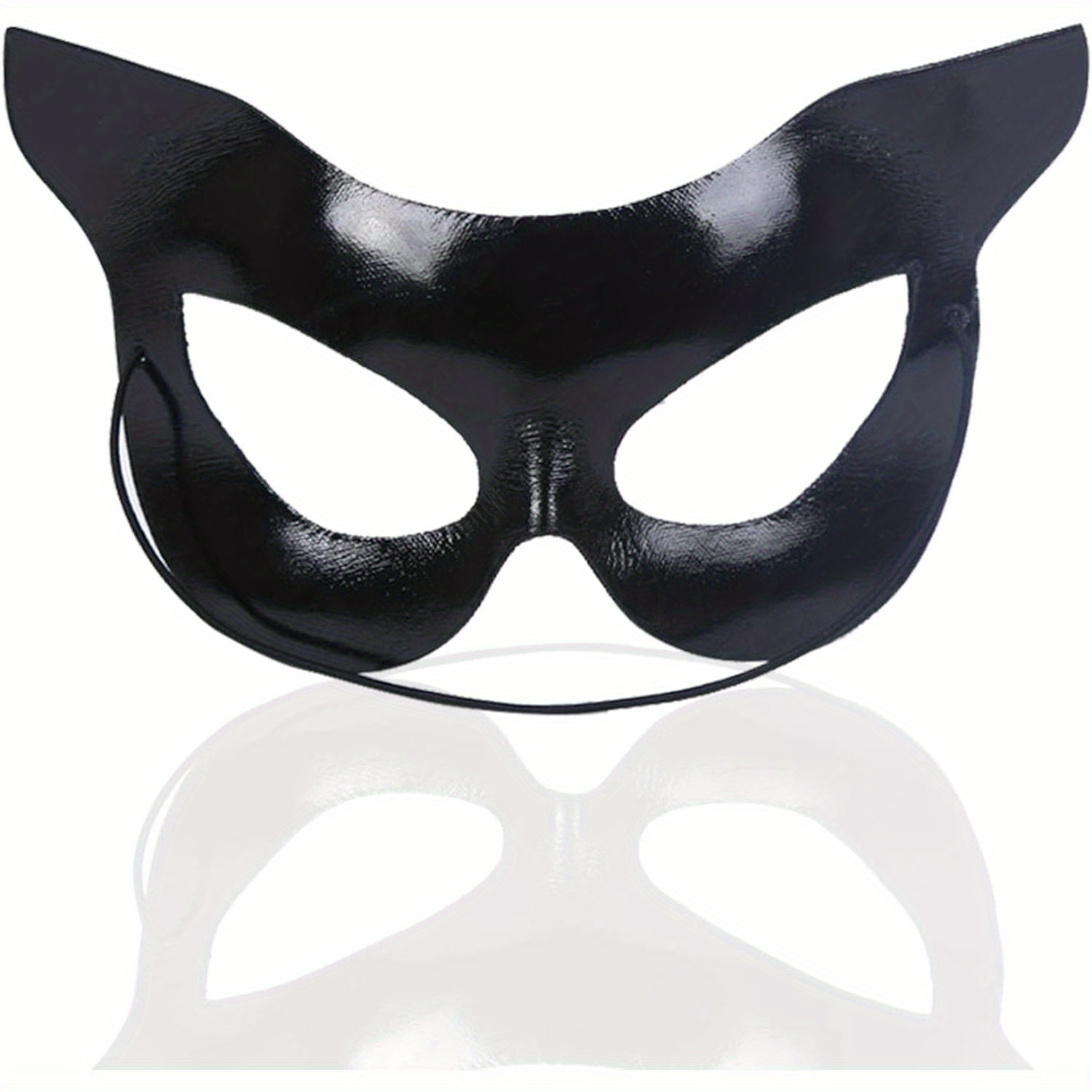 White and Black Cat Face Mask Mardi Gras Masquerade Ball