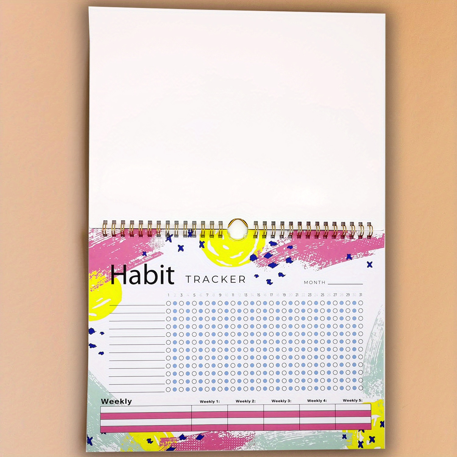 Habit Tracker Calendar & To Do List Planner, Spiral Bound Daily