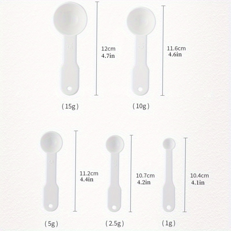 5 In 1 Graduated Measuring Spoon Gram Spoon Milk Powder Dressing Spoon,  Household Baking Cake Weighing Tool Cooking Item, Kitchen Accessories for  rest