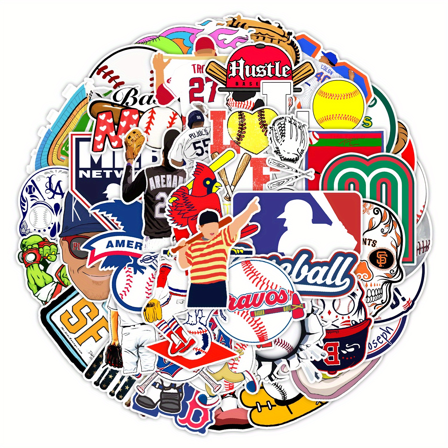 50pcs Fighting Wrestling Stickers Fashion Fun Waterproof Reusable DIY Room  Decoration Suitable For Mobile Phone Computer