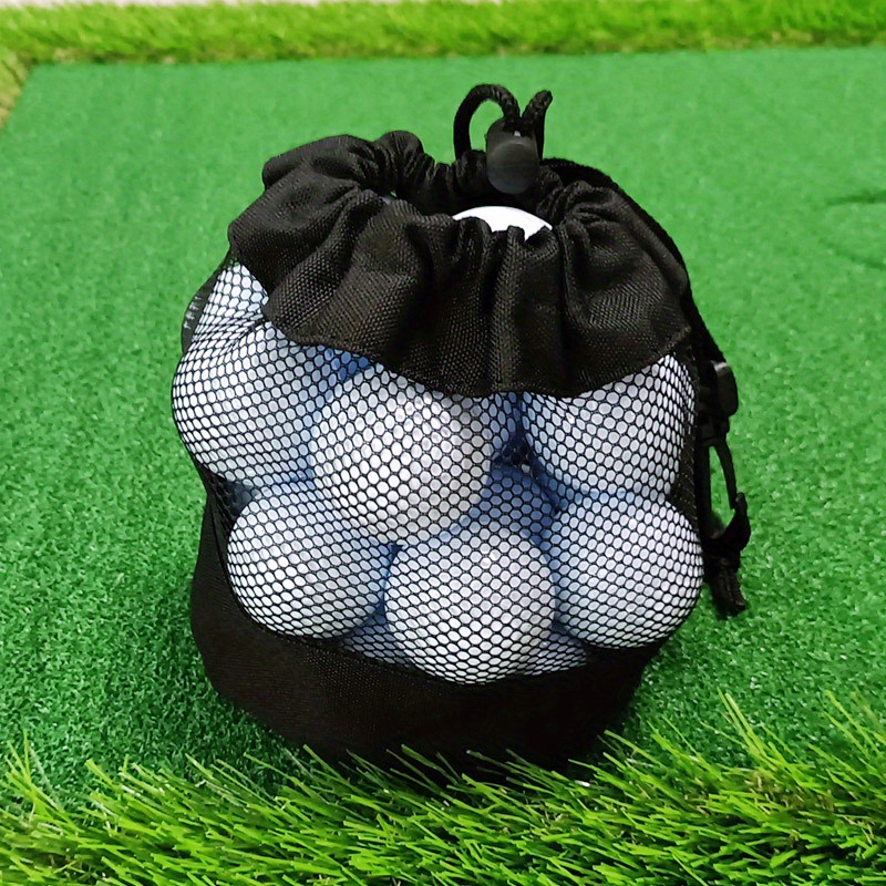 1pc Sac De Rangement Pour Balles De Golf Sac En Maille À Cordon De