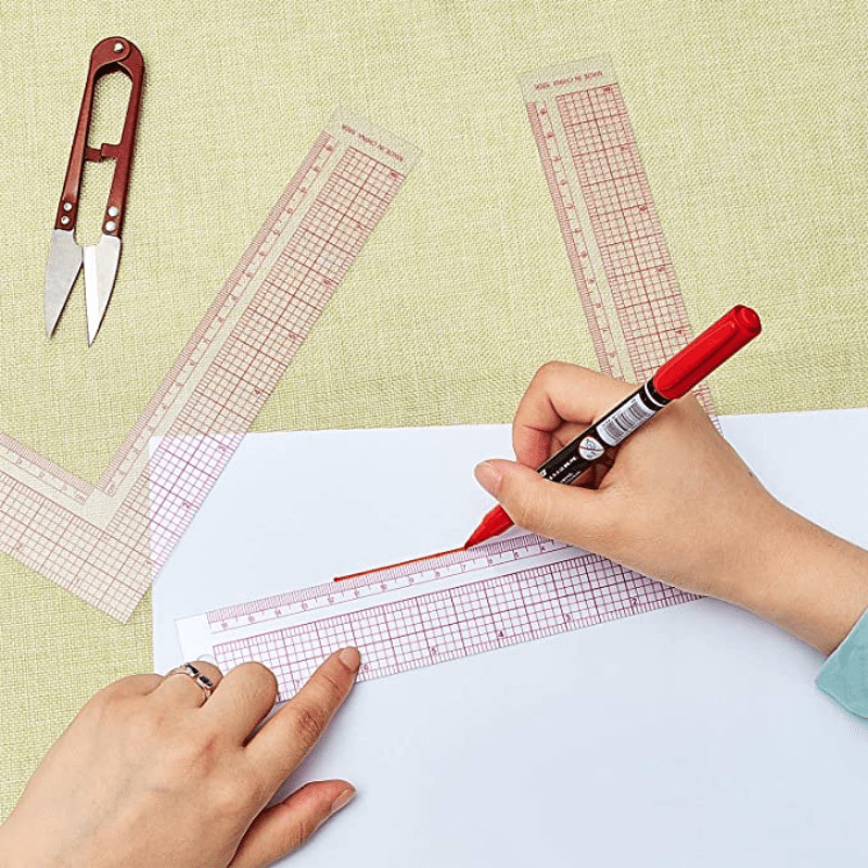 Cutting Clear Scale Sewing Patchwork Ruler L Shape Craft Quilting Tool  Drawing