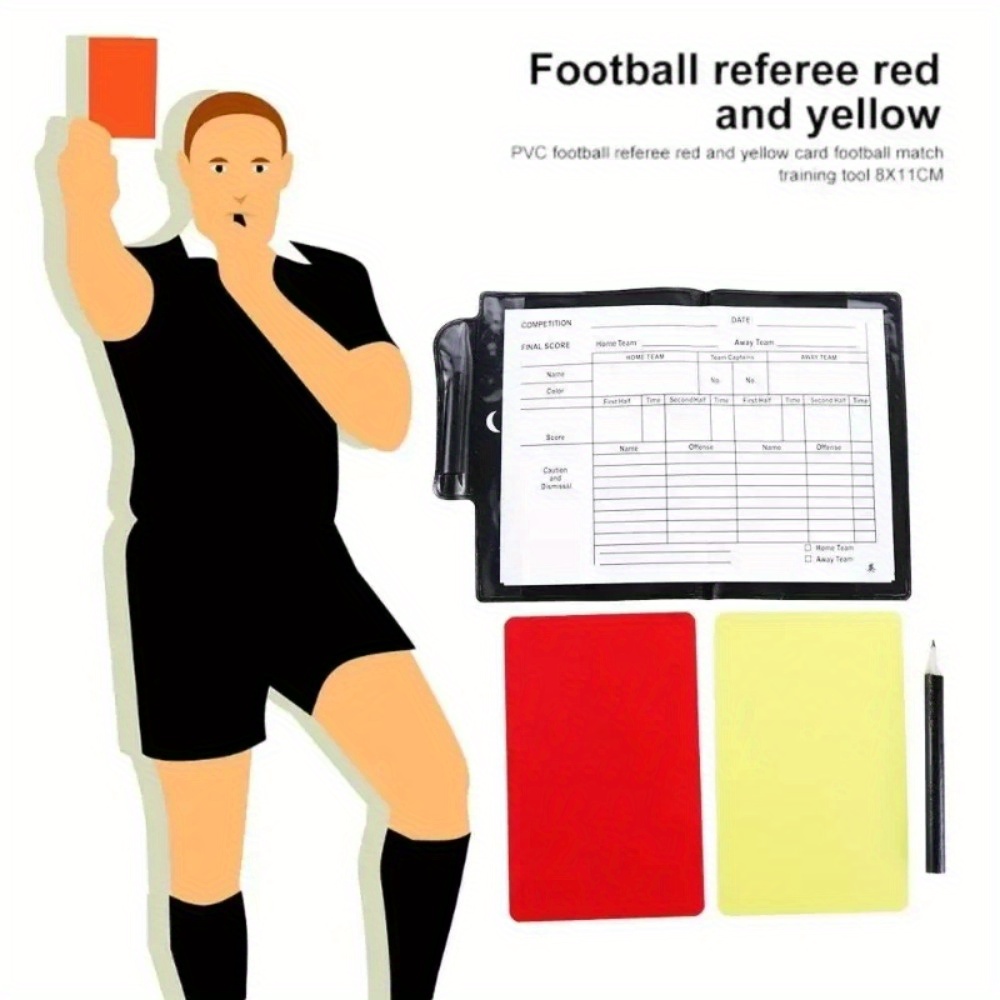 Toyvian 10 tarjetas de árbitro profesional, tarjetas rojas de fútbol,  tarjetas amarillas, tarjetas de árbitro de fútbol, tarjetas de juez rojas y