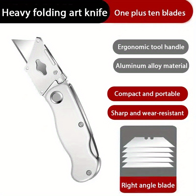 Aluminum Alloy Folding Knife Multifunctional Metal Utility - Temu