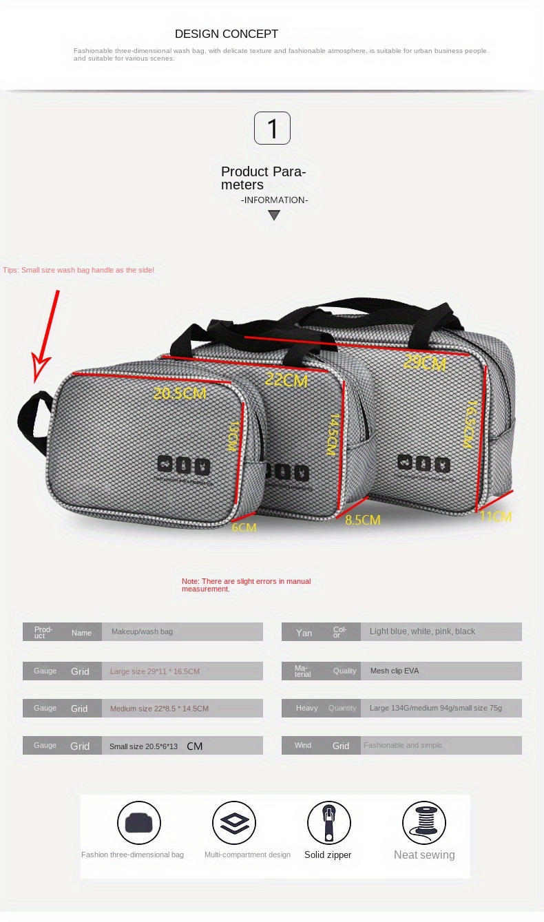 Portable Washing Toiletry Bag Men's Handbag For Sports Business