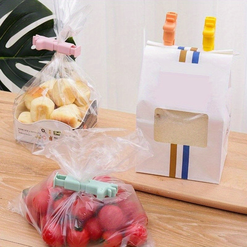 10pcs Portable Plastic Kitchen Storage Food & Snack Sealing Clips  Moisture-proof Bag Clips