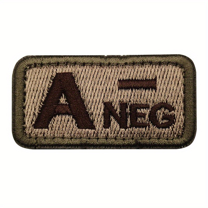 1 parche bordado de piezas, insignia de táctica militar negativa positiva  de tipo sangre para mochila, accesorios del ejército de gancho y bucle A B  O AB - AliExpress