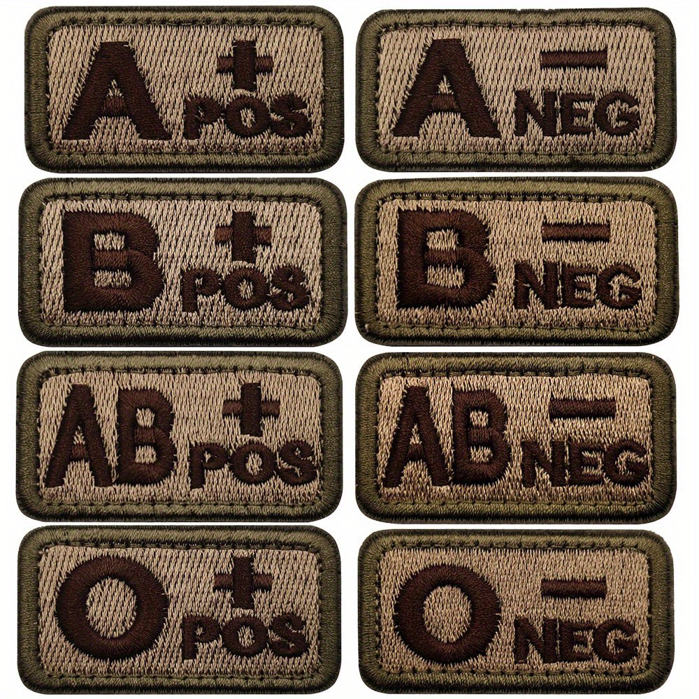 Tactical Blood Type Hook And Loop Patch A+ B+ Ab+ O+ - Temu