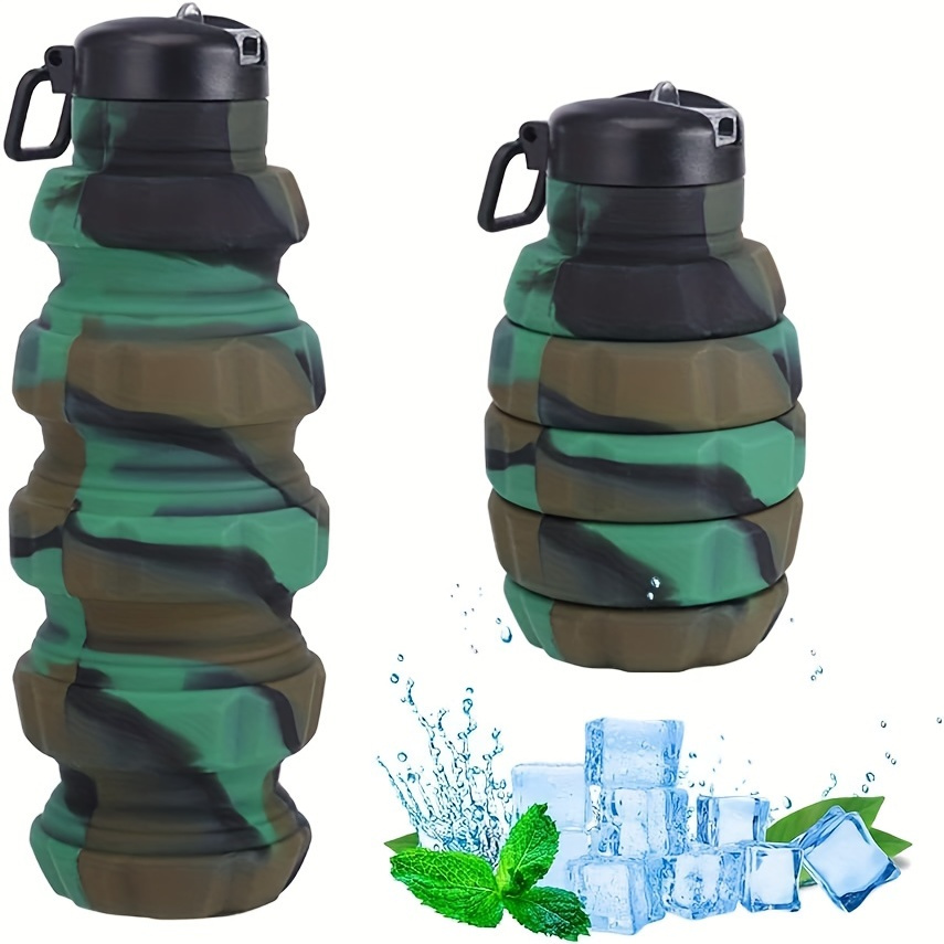 Plastic Grenade Water Bottle Food Grade Silicone Cycling Sports Water Bottle  Retractable and Foldable High-temp Water Bottle - AliExpress