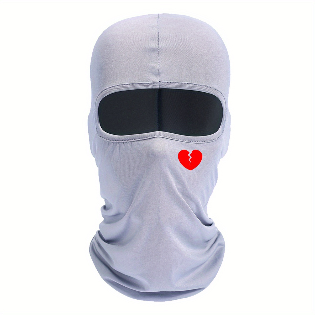 Summer Sunscreen Mask, Broken Heart Print Outdoor Riding Sun Protection Mask Men Sports Headgear,Shiesty,Temu