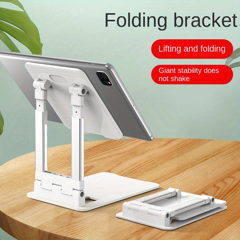 Dropship WIWO Tablet Stand Holder For Desk Dual Rod Support Aluminum  Desktop Tablet Holder Adjustable Foldable