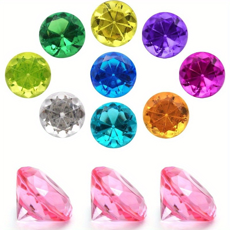 Diamond shaped acrylic on sale gems