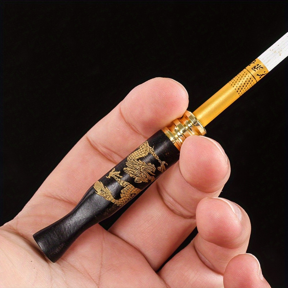 Cigarette Holder Chinese Dragon Carved Portable Filter - Temu Canada