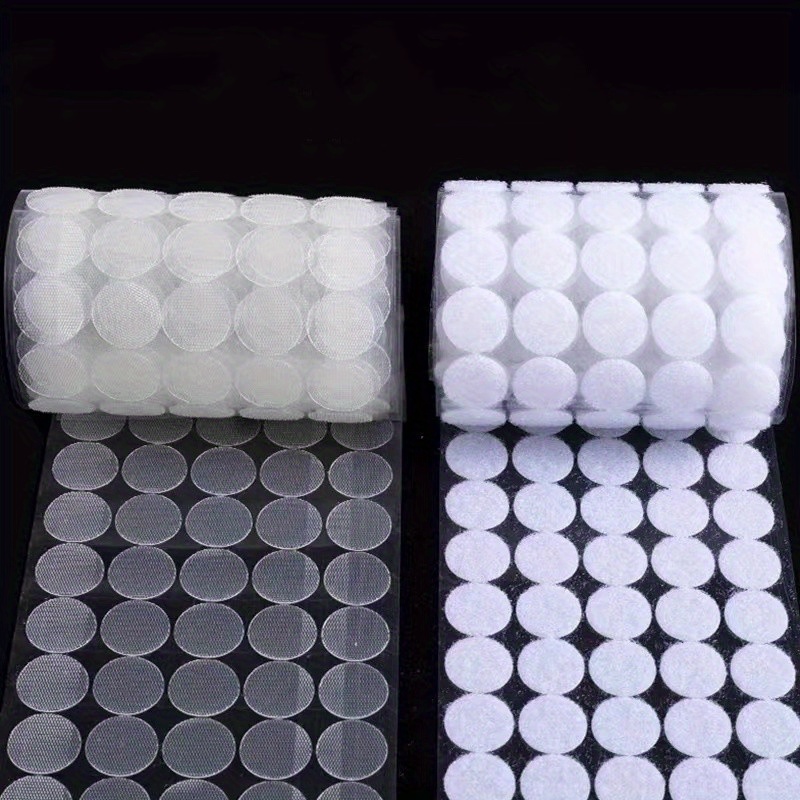 Bollini adesivi LOOP tipo velcro 12mm bianco 1500 pezzi