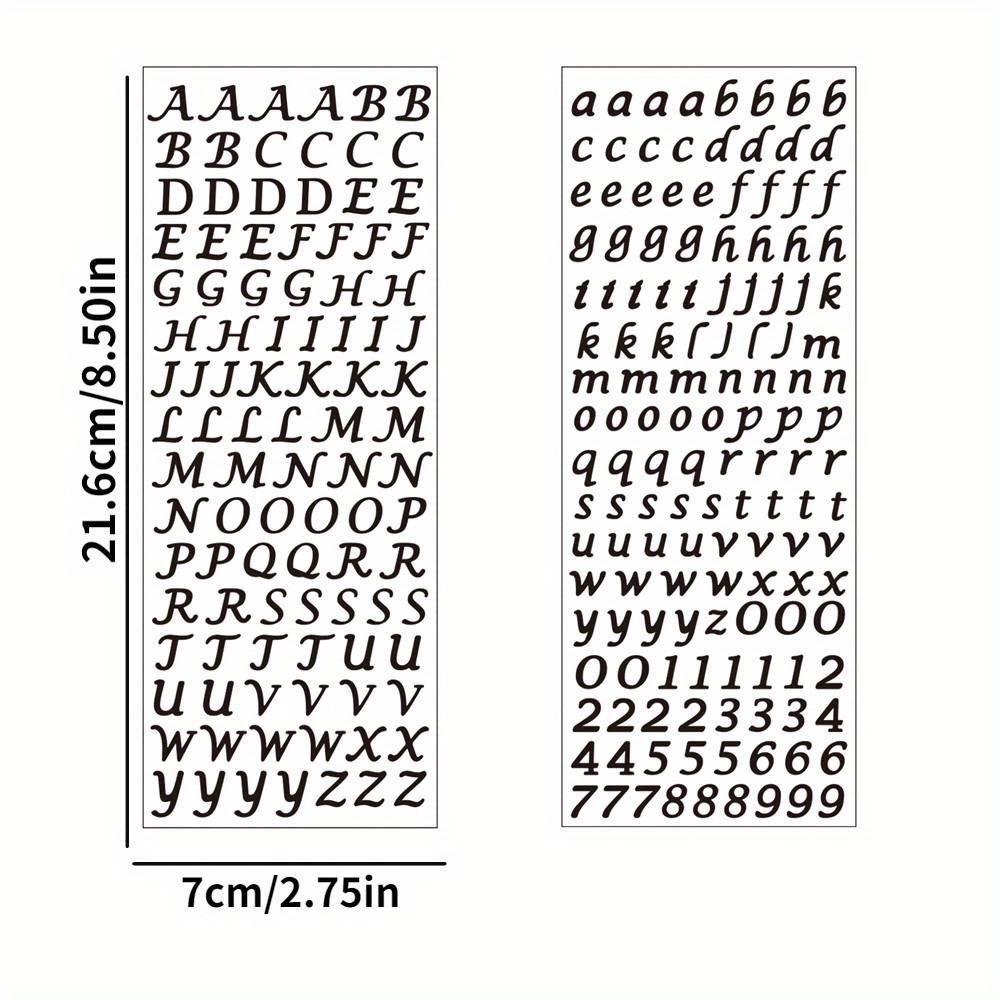 Cute Retro Number Letters Stickers Scrapbooking Photo Album - Temu