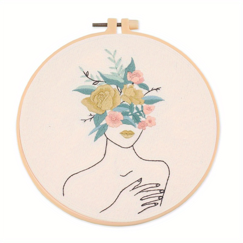 Flower Grass Embroidery 3d Embroidery Starter Kit Beginners - Temu