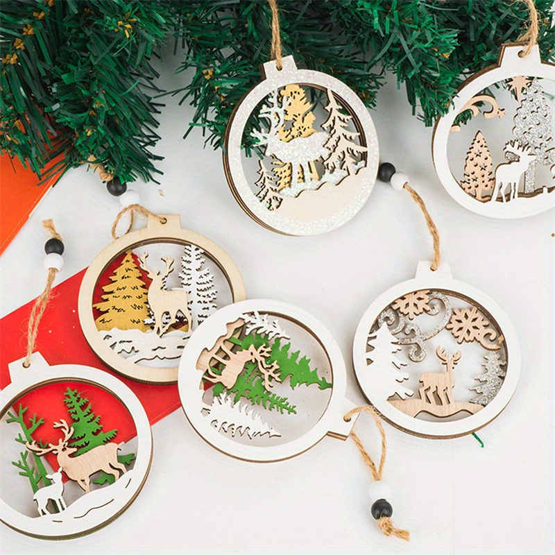 Round Christmas Tree Ornament Wood Blank Set - Traditional Christmas T –  Little August Ranch
